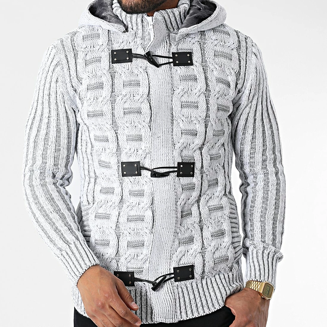 Bon marché 🥰 Gilet Zippé Capuche 3010 Blanc Gris Clair de Classic Series 👏 5 Bon marché 🥰 Gilet Zippé Capuche 3010 Blanc Gris Clair de Classic Series 👏 – Image 3