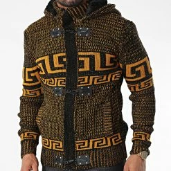 Acheter 😉 Gilet Zippé Capuche 3014 Noir Orange de Classic Series 🔥 -Classic Series Soldes classic series 342675 3014 BLACK YELLOW 20221007T155352 03