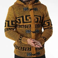 Bon marché 🎉 Gilet Zippé Capuche 3014 Orange de Classic Series ❤️ -Classic Series Soldes classic series 342677 3014 YELLOW BLACK 20221007T160936 03