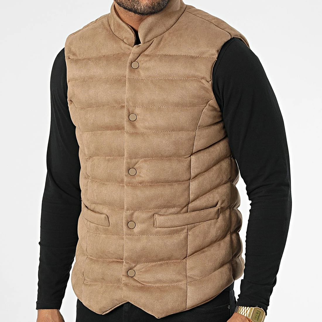 Nouveau 🌟 Veste Sans Manches 403 Beige Foncé de Classic Series 🤩 5 Nouveau 🌟 Veste Sans Manches 403 Beige Foncé de Classic Series 🤩 – Image 3