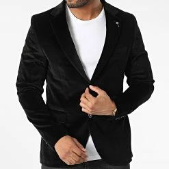 Meilleure affaire 🧨 Veste Blazer Velours X-019 Noir de Classic Series 😍