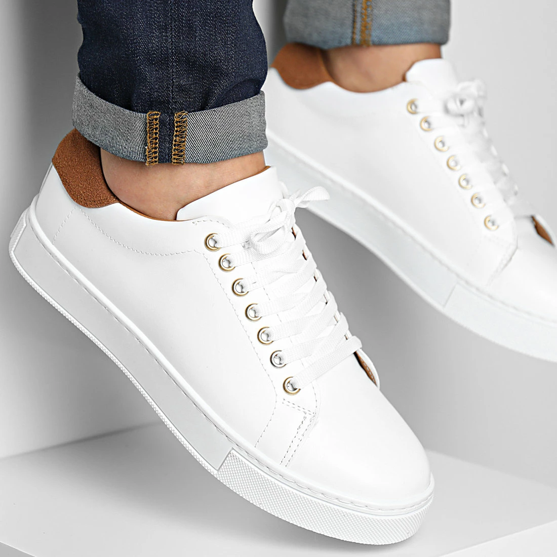 Meilleure affaire ⌛ Baskets MLS-15008 White Brown de Classic Series 💯 3 Meilleure affaire ⌛ Baskets MLS-15008 White Brown de Classic Series 💯