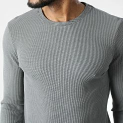 Nouveau ✔️ Tee 👕 Shirt Manches Longues 7900 Gris de Classic Series 👏 -Classic Series Soldes classic series 344444 7900 009 20221020T155512 02