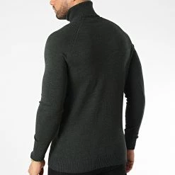 Acheter 🔔 Pull Col Roulé T3873 Vert Foncé de Classic Series ✨ -Classic Series Soldes classic series 344530 T3873 HAKI 20221020T143624 04