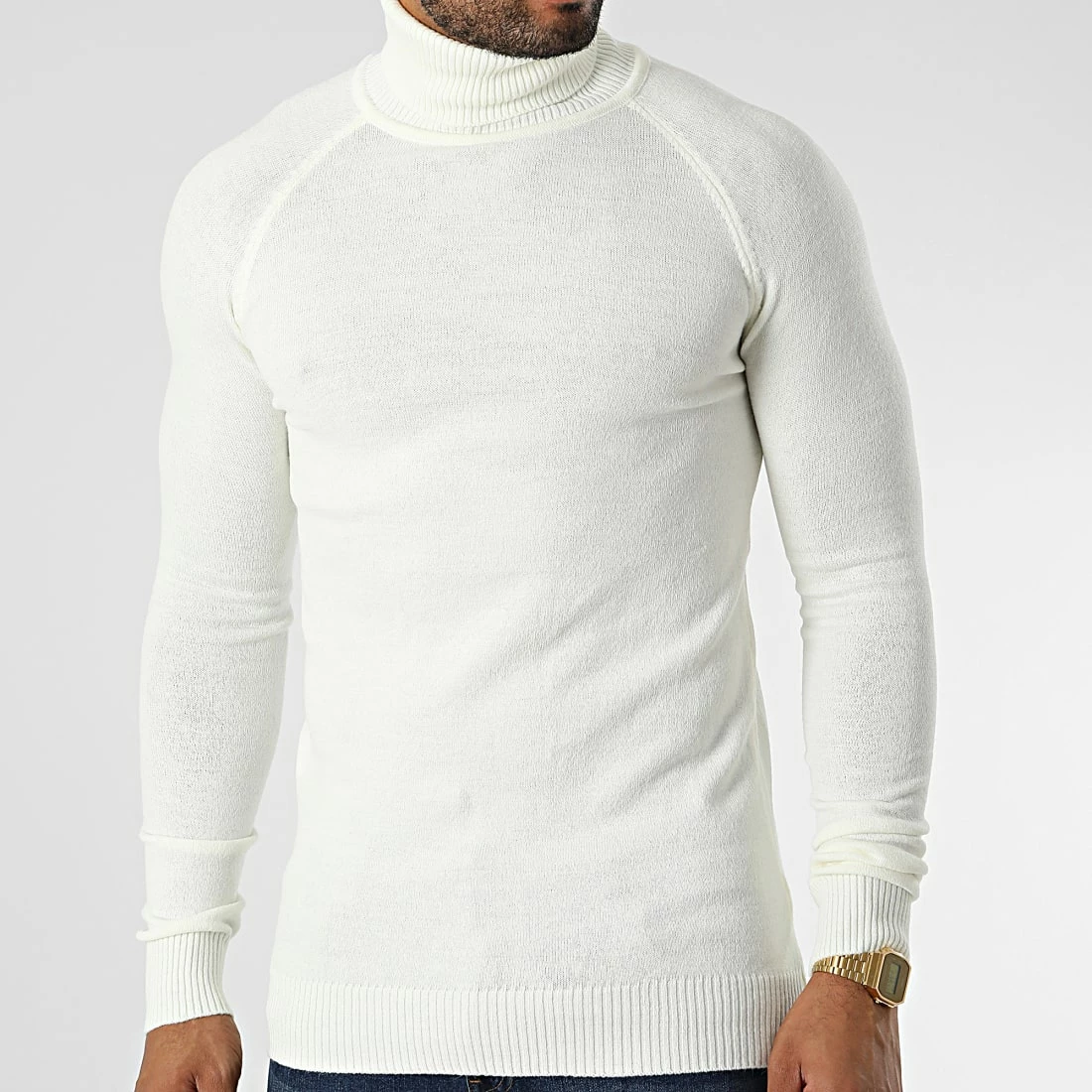 Tout neuf 🛒 Pull Col Roulé T3873 Blanc de Classic Series ❤️ 5 Tout neuf 🛒 Pull Col Roulé T3873 Blanc de Classic Series ❤️ – Image 3