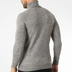 Meilleure affaire 🥰 Pull Col Roulé T3873 Gris Chiné Beige de Classic Series 🤩 -Classic Series Soldes classic series 344534 T3873 VIZON 20221020T143641 04