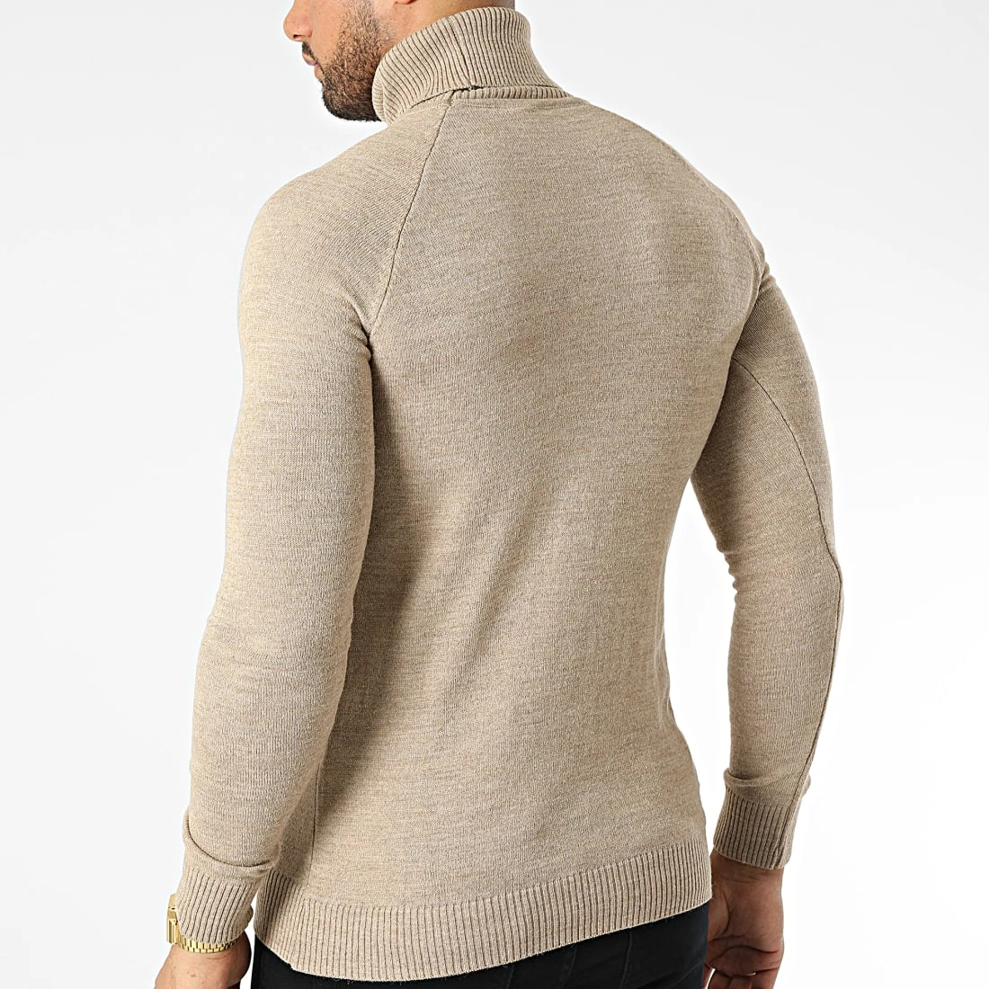 Bon marché ⭐ Pull Col Roulé T3873 Beige Chiné de Classic Series 👍 6 Bon marché ⭐ Pull Col Roulé T3873 Beige Chiné de Classic Series 👍 – Image 4