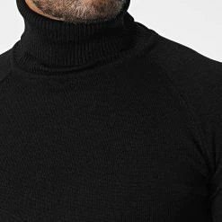 Nouveau 👏 Pull Col Roulé T3873 Noir de Classic Series 🔥 -Classic Series Soldes classic series 344537 T3873 SIYAH 20221020T141738 02