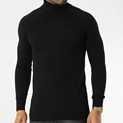 Nouveau 👏 Pull Col Roulé T3873 Noir de Classic Series 🔥 -Classic Series Soldes classic series 344537 T3873 SIYAH 20221020T141740 03