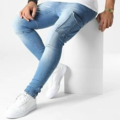 Acheter 💯 Jean Cargo 3879 Bleu Denim de Classic Series ✔️ -Classic Series Soldes classic series 344564 3879 20221021T160155 03