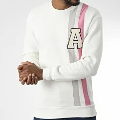 Tout neuf 👏 Sweat Crewneck GK-1130 Blanc de Classic Series 👏 -Classic Series Soldes classic series 345395 GK 1130 EKRU 20221031T151930 03