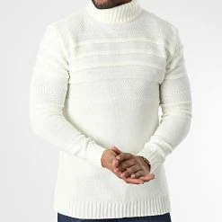 Tout neuf 🌟 Pull Col Roulé T3832 Beige de Classic Series 🔥