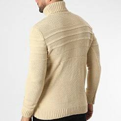 Vente flash ✔️ Pull Col Roulé T3832 Camel de Classic Series 🎁 -Classic Series Soldes classic series 345924 T3832 KREM 20221028T162221 04