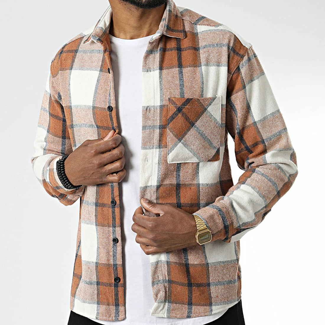 Grosses soldes 😍 Surchemise A Carreaux 7037 Marron de Classic Series ✨ 3 Grosses soldes 😍 Surchemise A Carreaux 7037 Marron de Classic Series ✨