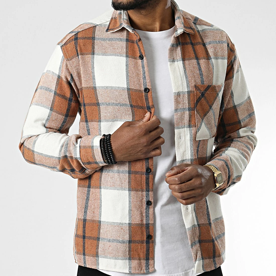 Grosses soldes 😍 Surchemise A Carreaux 7037 Marron de Classic Series ✨ 5 Grosses soldes 😍 Surchemise A Carreaux 7037 Marron de Classic Series ✨ – Image 3