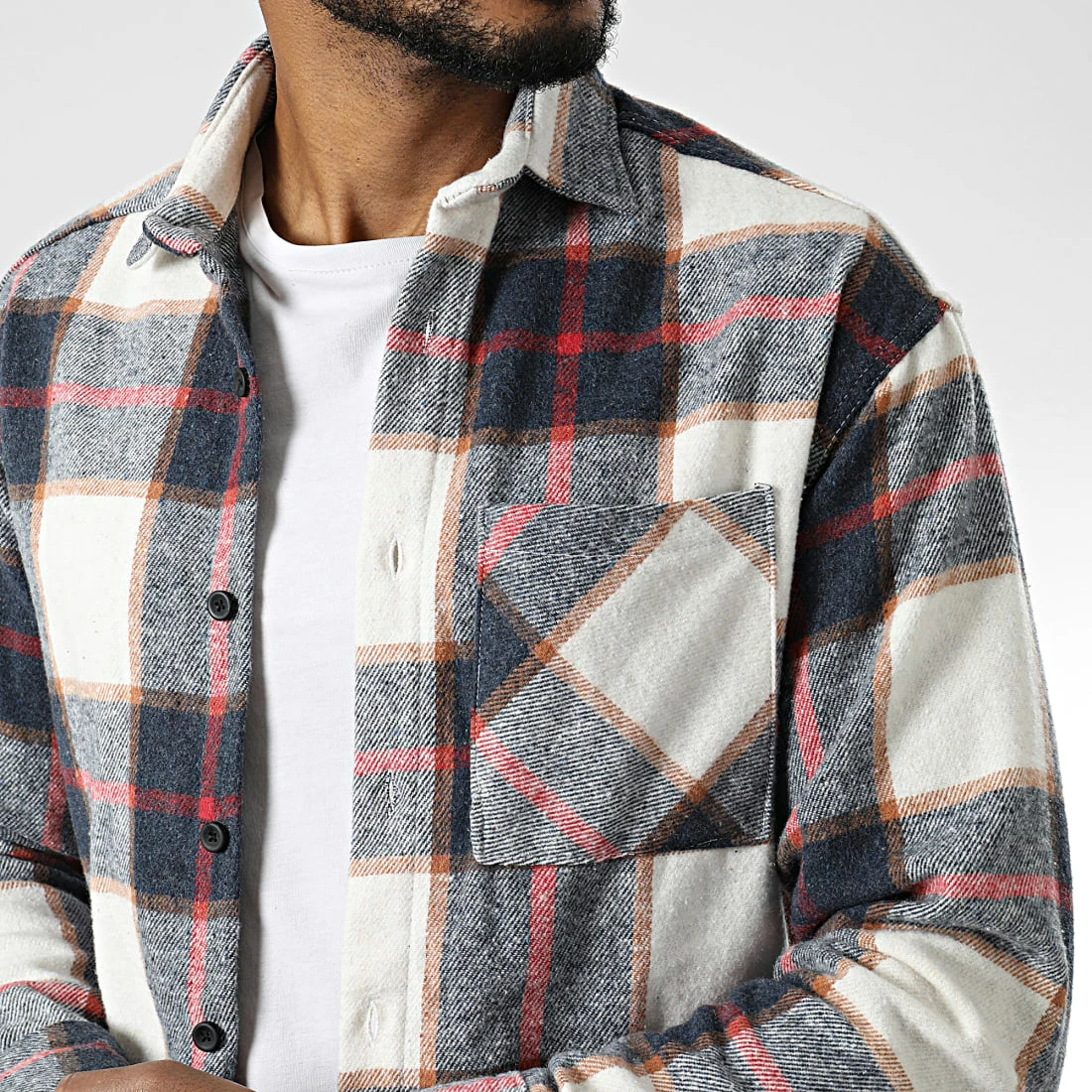 Bon marché 🎉 Surchemise A Carreaux 7037 Bleu Marine de Classic Series 🛒 4 Bon marché 🎉 Surchemise A Carreaux 7037 Bleu Marine de Classic Series 🛒 – Image 2