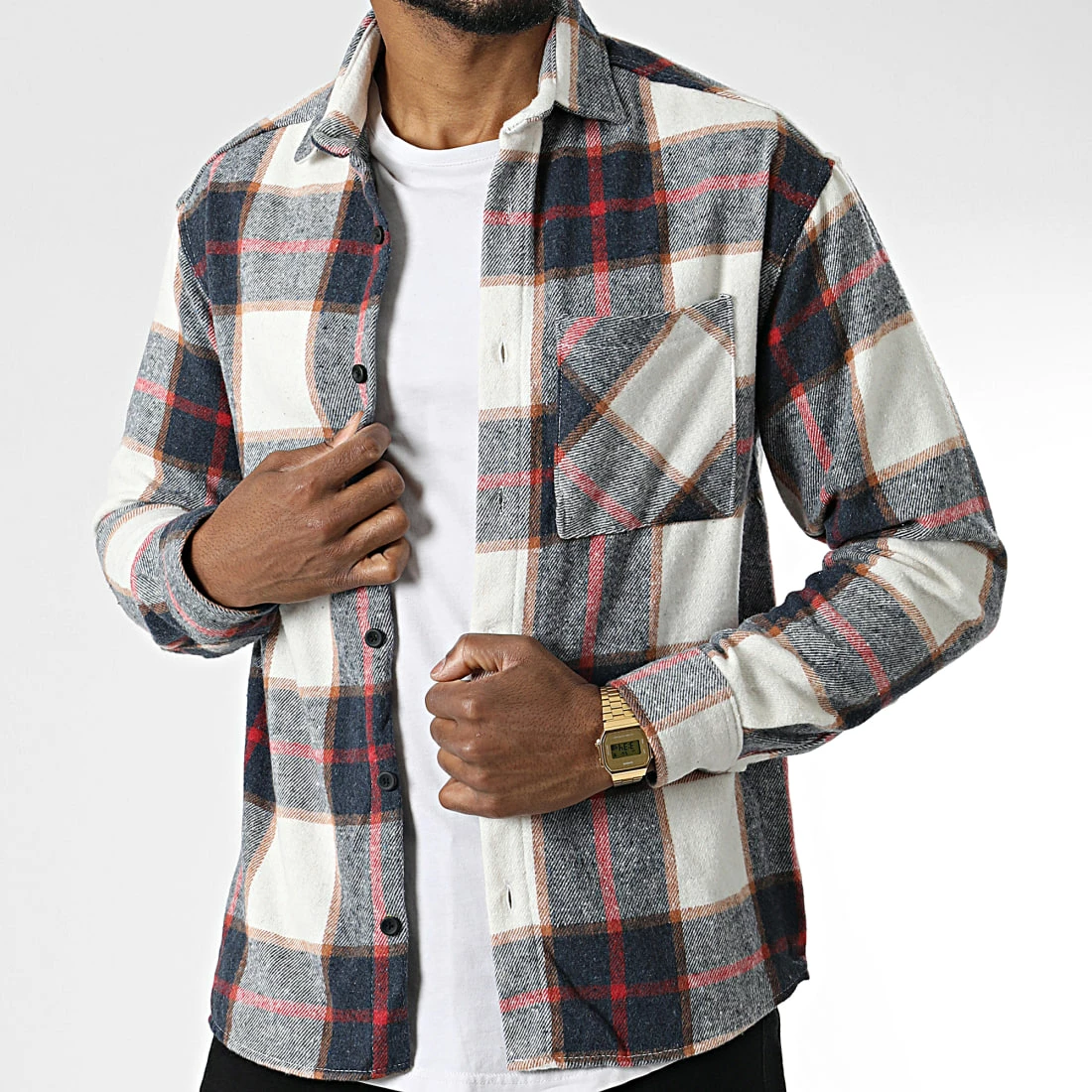 Bon marché 🎉 Surchemise A Carreaux 7037 Bleu Marine de Classic Series 🛒 5 Bon marché 🎉 Surchemise A Carreaux 7037 Bleu Marine de Classic Series 🛒 – Image 3