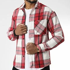 Remise 🎉 Surchemise A Carreaux 7037 Rouge de Classic Series 👍 -Classic Series Soldes classic series 345965 7037 RED 20221031T142012 03