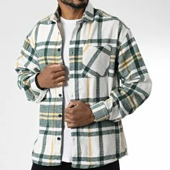 Meilleure vente 🛒 Surchemise A Carreaux 7037 Vert de Classic Series 👏