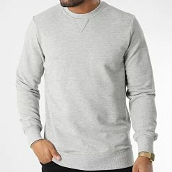 Le moins cher 🧨 Sweat Crewneck 7902 Gris Chiné de Classic Series 😍 -Classic Series Soldes classic series 346000 7902 048 20221028T161154 03