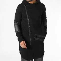 Remise 😉 Veste Longue A Capuche 5110 Noir de Classic Series 🥰 -Classic Series Soldes classic series 346014 5110 BLACK 20221028T154943 03