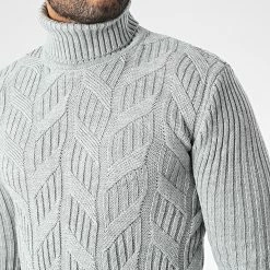 De gros 😉 Pull Col Roulé T3843 Gris de Classic Series 👍 -Classic Series Soldes classic series 346029 T3843 GRI 20221031T135807 02