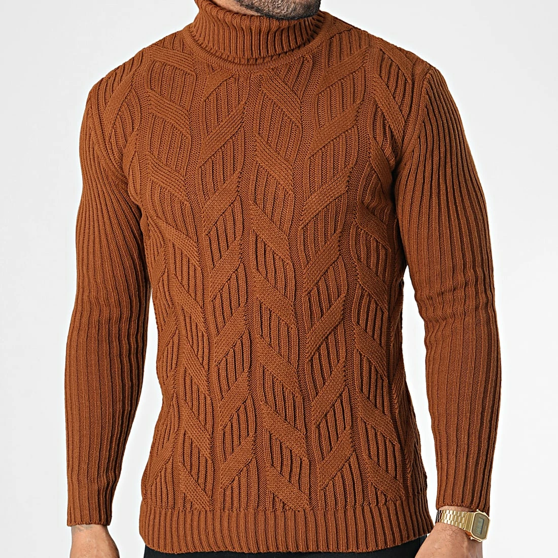 Acheter 🥰 Pull Col Roulé T3843 Marron de Classic Series 😍 5 Acheter 🥰 Pull Col Roulé T3843 Marron de Classic Series 😍 – Image 3