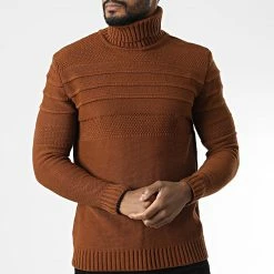 Acheter 🎁 Pull Col Roulé T3832 Marron de Classic Series 👍 -Classic Series Soldes classic series 346032 T3832 TUTUN 20221031T144458 03