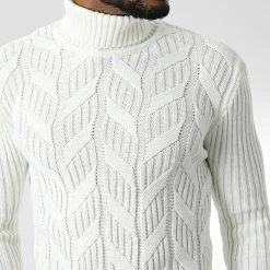 Meilleure vente 😀 Pull Col Roulé T3843 Beige de Classic Series 🛒 -Classic Series Soldes classic series 346039 T3843 KEMIK 20221031T135611 02