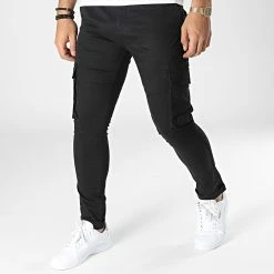 Grosses soldes ⭐ Pantalon Cargo DP9090 Noir de Classic Series ✔️