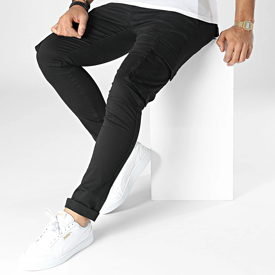 Grosses soldes ⭐ Pantalon Cargo DP9090 Noir de Classic Series ✔️ 5 Grosses soldes ⭐ Pantalon Cargo DP9090 Noir de Classic Series ✔️ – Image 3