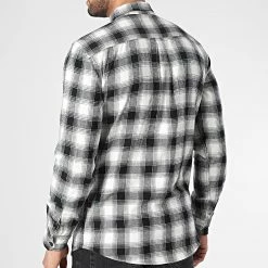 Bon marché 🛒 Chemise Manches Longues A Carreaux 10022 Blanc Noir de Classic Series 😀 -Classic Series Soldes classic series 348149 DP 10022 132 001 20221124T143616 04