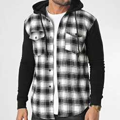 Sortie 🎁 Surchemise Capuche A Carreaux 10022 Blanc Noir de Classic Series 🎉 -Classic Series Soldes classic series 348150 DP 10022 133 001 20221124T143828 03