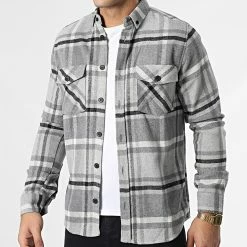 Sortie ✨ Surchemise Carreaux Y-2042 Gris Chiné de Classic Series 🤩 -Classic Series Soldes classic series 348568 Y 2042 10 20221128T141543 03