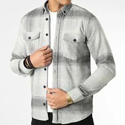 Meilleure affaire 🎁 Surchemise Carreaux Y-2042 Gris Chiné de Classic Series 😀