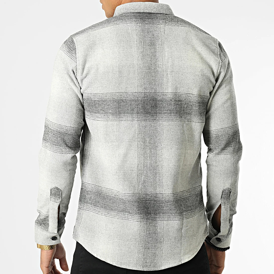 Meilleure affaire 🎁 Surchemise Carreaux Y-2042 Gris Chiné de Classic Series 😀 6 Meilleure affaire 🎁 Surchemise Carreaux Y-2042 Gris Chiné de Classic Series 😀 – Image 4