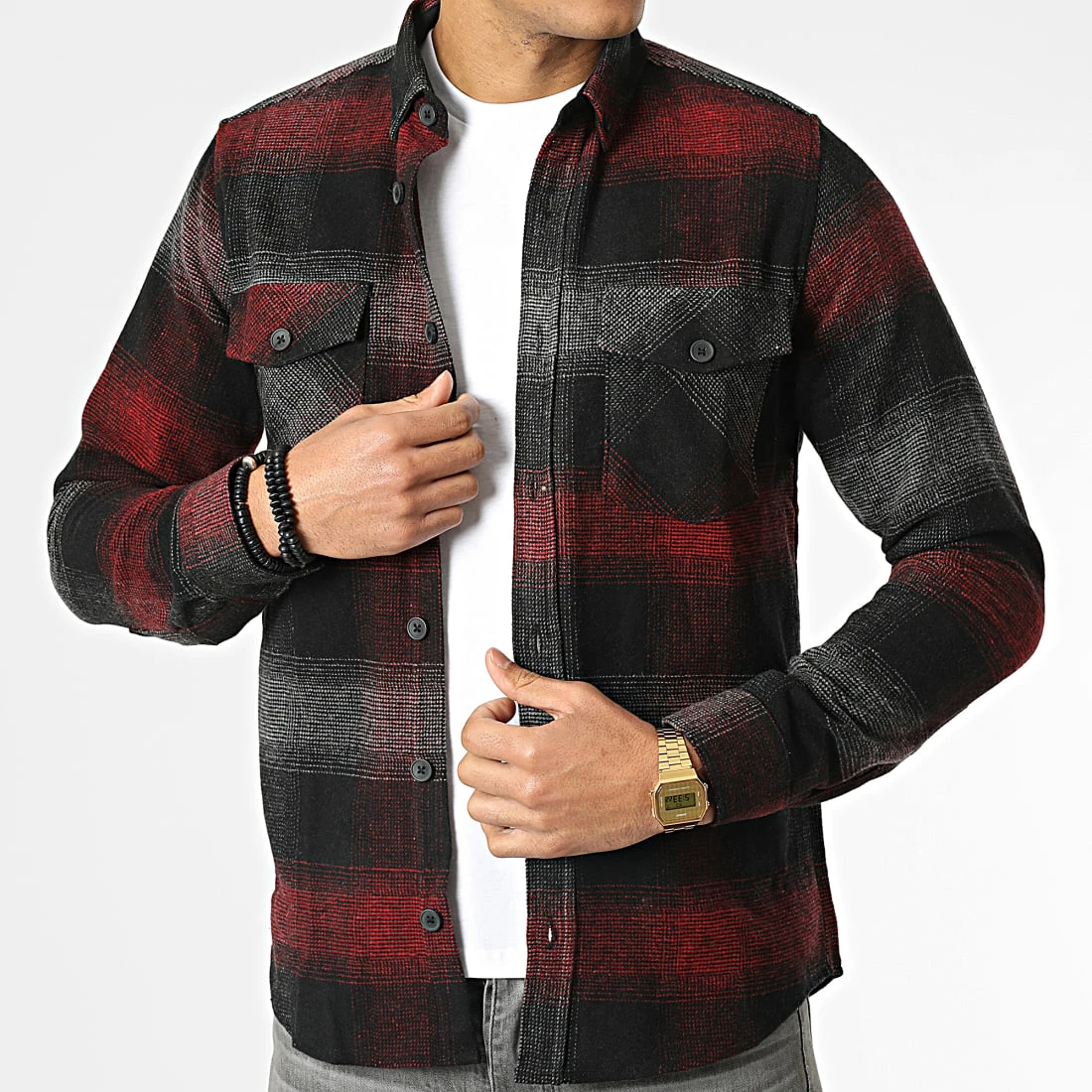 Vente flash 🛒 Surchemise Carreaux Y-2242 Noir Bordeaux de Classic Series ✔️ 3 Vente flash 🛒 Surchemise Carreaux Y-2242 Noir Bordeaux de Classic Series ✔️