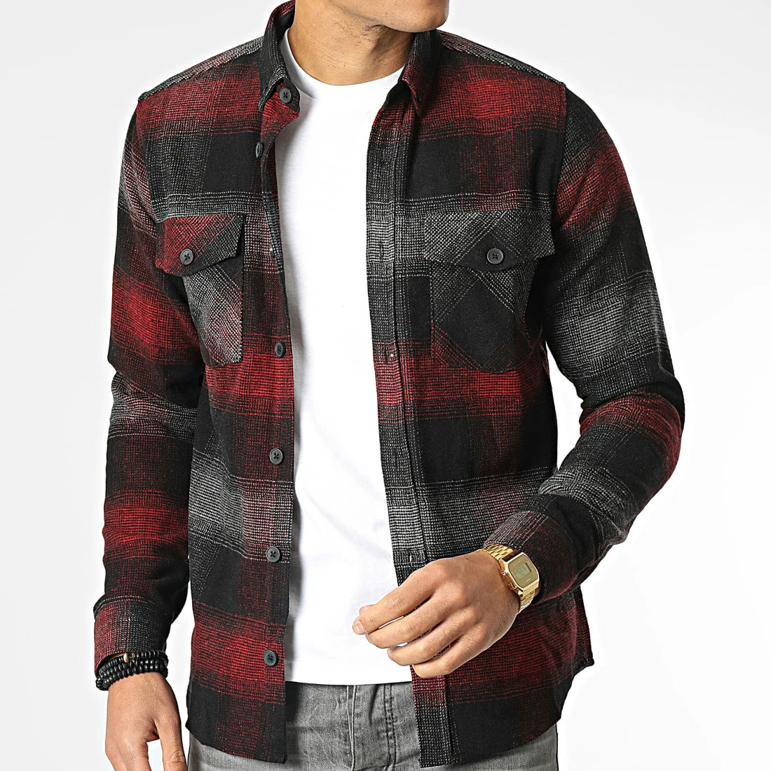 Vente flash 🛒 Surchemise Carreaux Y-2242 Noir Bordeaux de Classic Series ✔️ 5 Vente flash 🛒 Surchemise Carreaux Y-2242 Noir Bordeaux de Classic Series ✔️ – Image 3