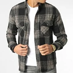 Grosses soldes 🔥 Surchemise Carreaux Y-2241 Noir de Classic Series 🔔