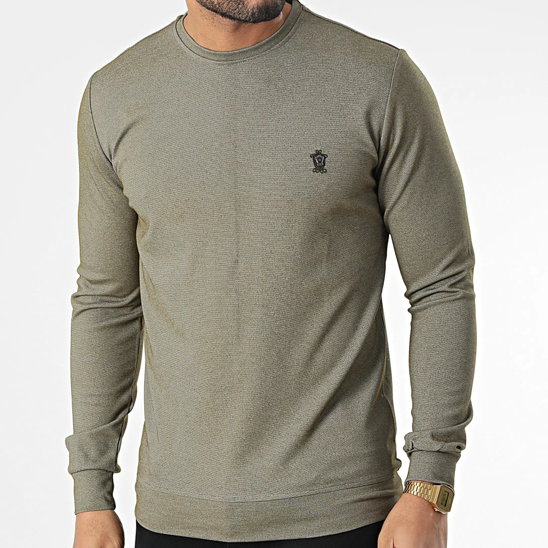 Grosses soldes 💯 Sweat Crewneck RBL6181 Vert Kaki Chiné de Classic Series 🔔 5 Grosses soldes 💯 Sweat Crewneck RBL6181 Vert Kaki Chiné de Classic Series 🔔 – Image 3