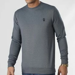 Top 10 😉 Sweat Crewneck RBL6181 Bleu Marine Chiné de Classic Series 🧨