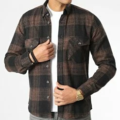 De gros 😉 Surchemise Carreaux Y-2241 Marron de Classic Series ❤️ -Classic Series Soldes classic series 348615 Y 2241 03 20221128T140905 03