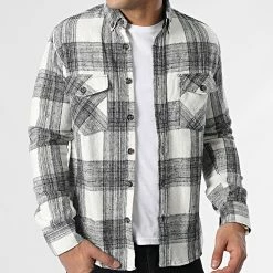 Bon marché 👏 Surchemise Carreaux Y-2241 Noir Blanc de Classic Series ❤️