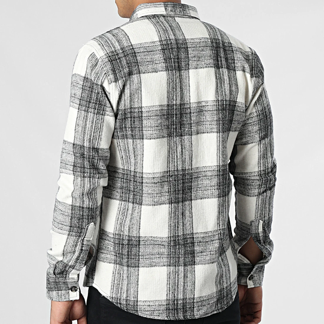 Bon marché 👏 Surchemise Carreaux Y-2241 Noir Blanc de Classic Series ❤️ 6 Bon marché 👏 Surchemise Carreaux Y-2241 Noir Blanc de Classic Series ❤️ – Image 4