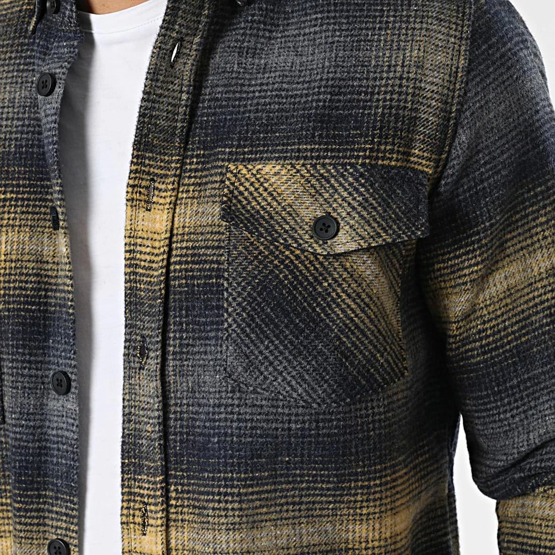 Tout neuf 💯 Surchemise Carreaux Y-2042 Bleu Marine Jaune de Classic Series 😉 4 Tout neuf 💯 Surchemise Carreaux Y-2042 Bleu Marine Jaune de Classic Series 😉 – Image 2