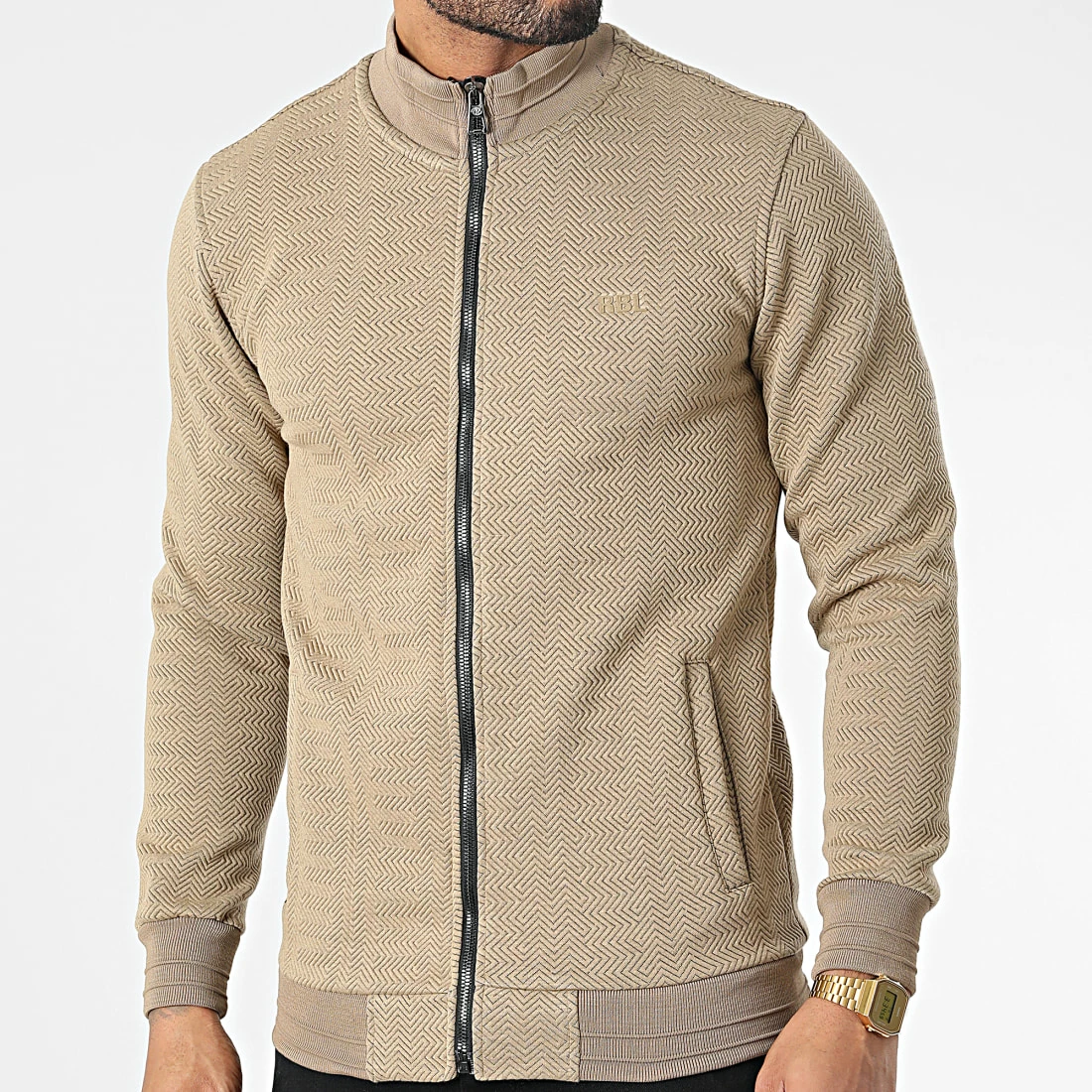 Remise 💯 Veste Zippée RBL6310 Beige de Classic Series 😍 5 Remise 💯 Veste Zippée RBL6310 Beige de Classic Series 😍 – Image 3