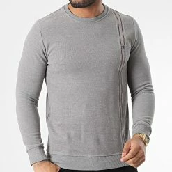 Tout neuf 👏 Sweat Crewneck RBL6213 Gris Chiné de Classic Series 🎁 -Classic Series Soldes classic series 348682 RBL6213 TAS 20221125T151328 03