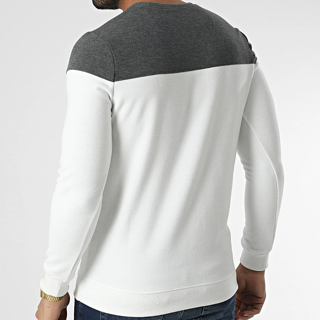 Bon marché ✔️ Sweat Crewneck RBL6211 Blanc Gris Anthracite de Classic Series ✨ 6 Bon marché ✔️ Sweat Crewneck RBL6211 Blanc Gris Anthracite de Classic Series ✨ – Image 4