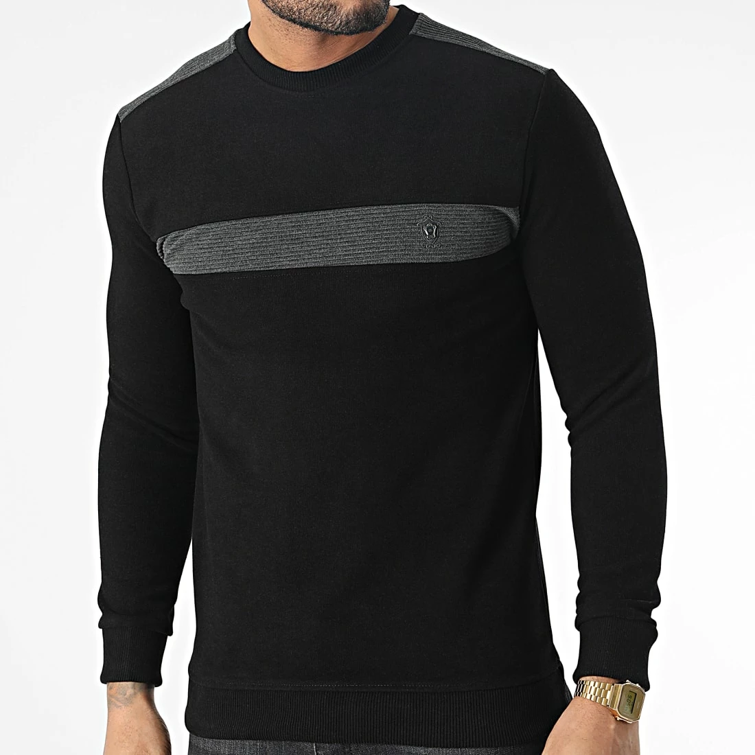 Meilleur prix ✔️ Sweat Crewneck RBL6212 Noir de Classic Series 🔔 5 Meilleur prix ✔️ Sweat Crewneck RBL6212 Noir de Classic Series 🔔 – Image 3