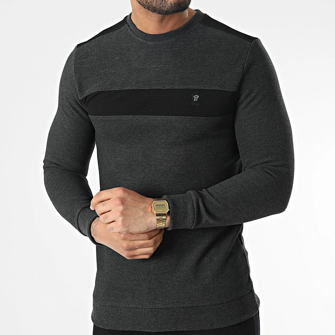 Grosses soldes 😀 Sweat Crewneck RBL6212 Gris Anthracite Chiné de Classic Series 🥰 3 Grosses soldes 😀 Sweat Crewneck RBL6212 Gris Anthracite Chiné de Classic Series 🥰